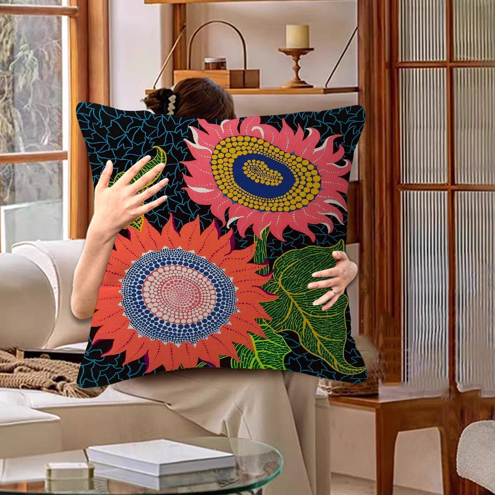 kKusama yYayoi Art Cushion Cover Polyester Sofa Cushions Decorative Throw Pillows Home Decoration Pillowcover