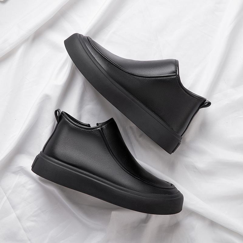 Men's shoes autumn and winter 2024 new Martin boots high-top British style Chelsea short boots trendy versatile leather shoes