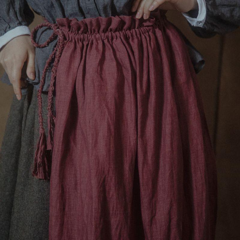 JAMMER Plait overskirt - brick brown plate overskirt