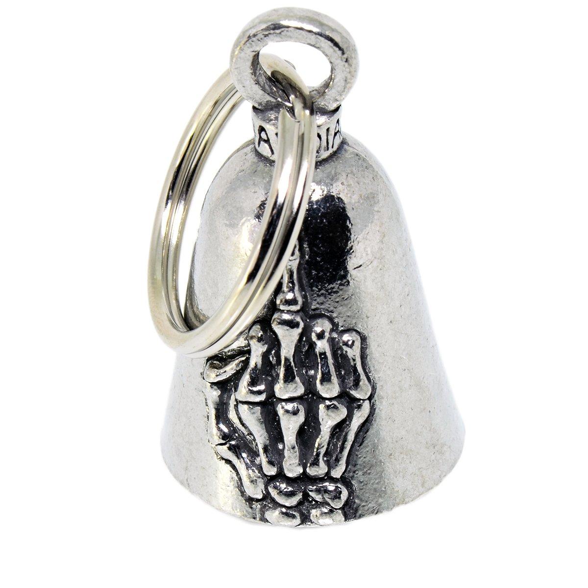 

Bell IN USA GUARDIAN BELL Middle Finger Biker Amulet Keychain Traffic Safety Protection Guardian USAMADE Bell; AMGB-066