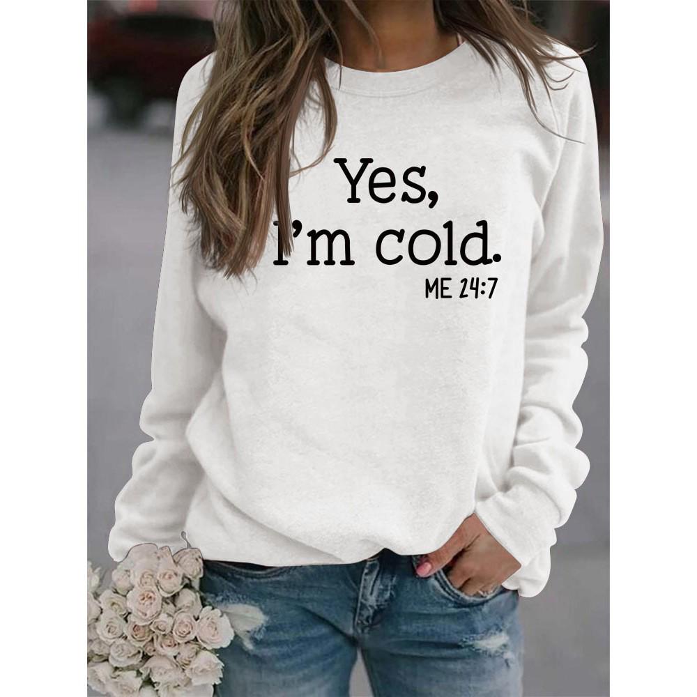 European and American Casual Loose Printed Letter Round Neck Long Sleeve Comfortable Hoodie