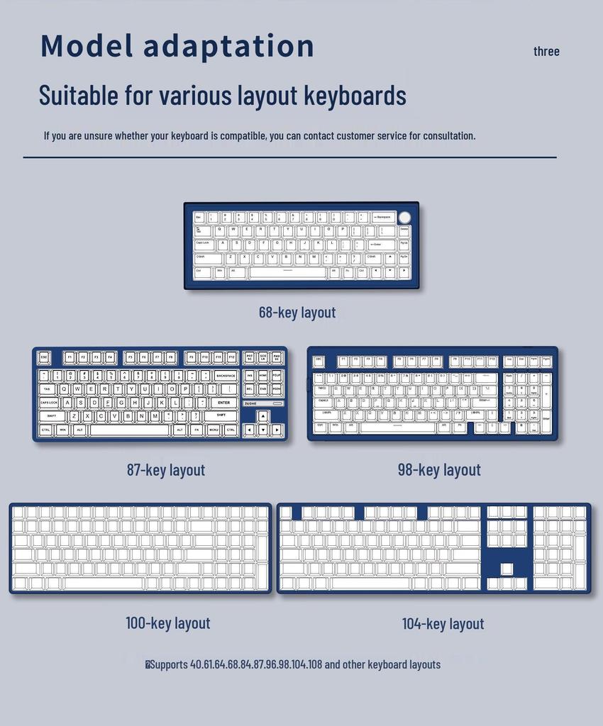Zhe Ying 3.0 Angled Translucent PBT Keycaps with Custom Magnetic Switches