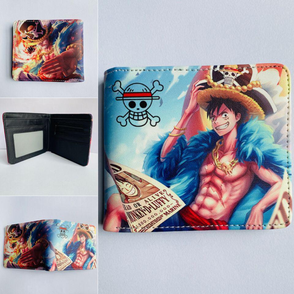 One Piece Luffy & Zoro Unisex PU skórzany krótki portfel i portmonetka