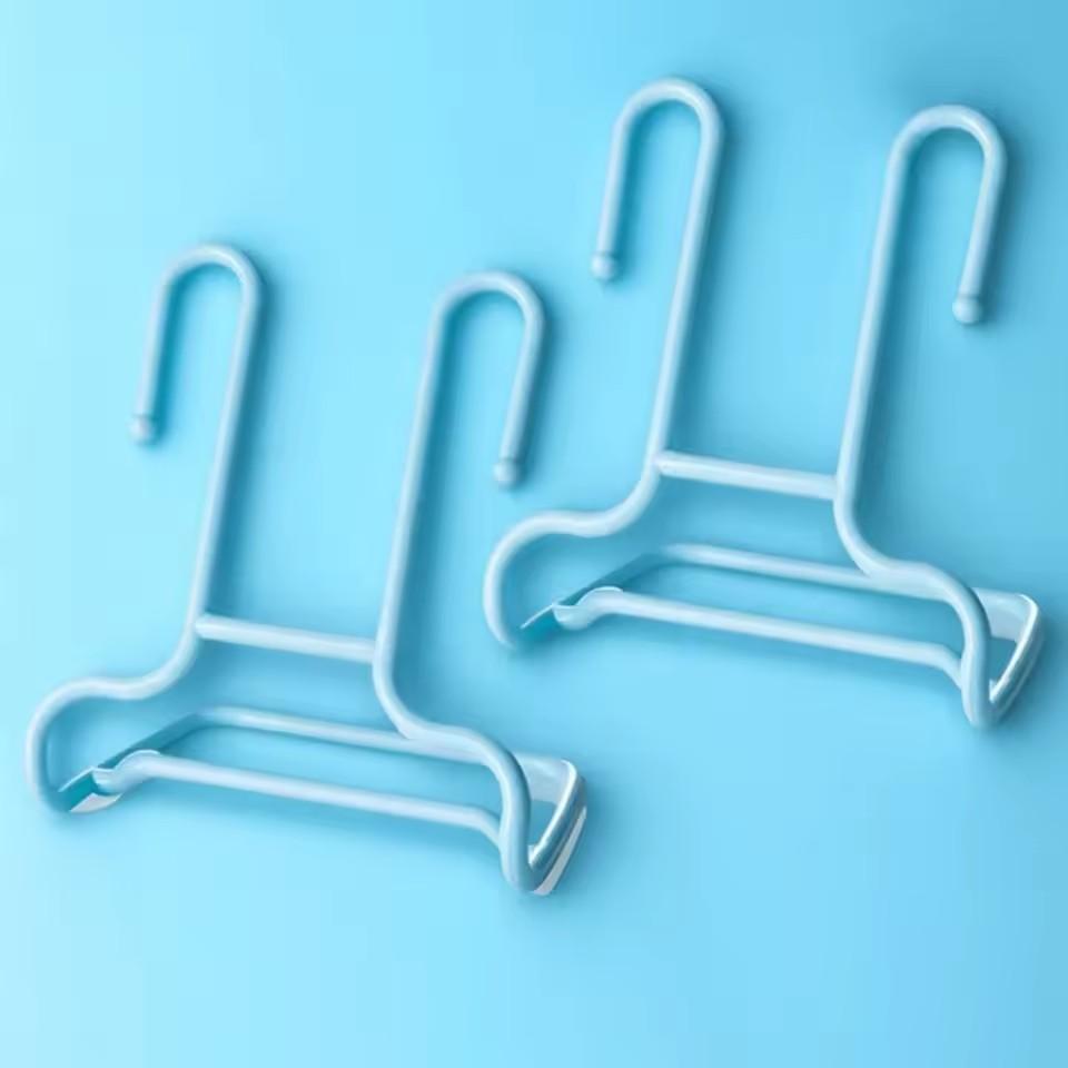 2Pcs Multi-Purpose Shoe Rack Double Hooks for Household Balcony Storage Sunshine Drying Shoes Organizer Home Essentials