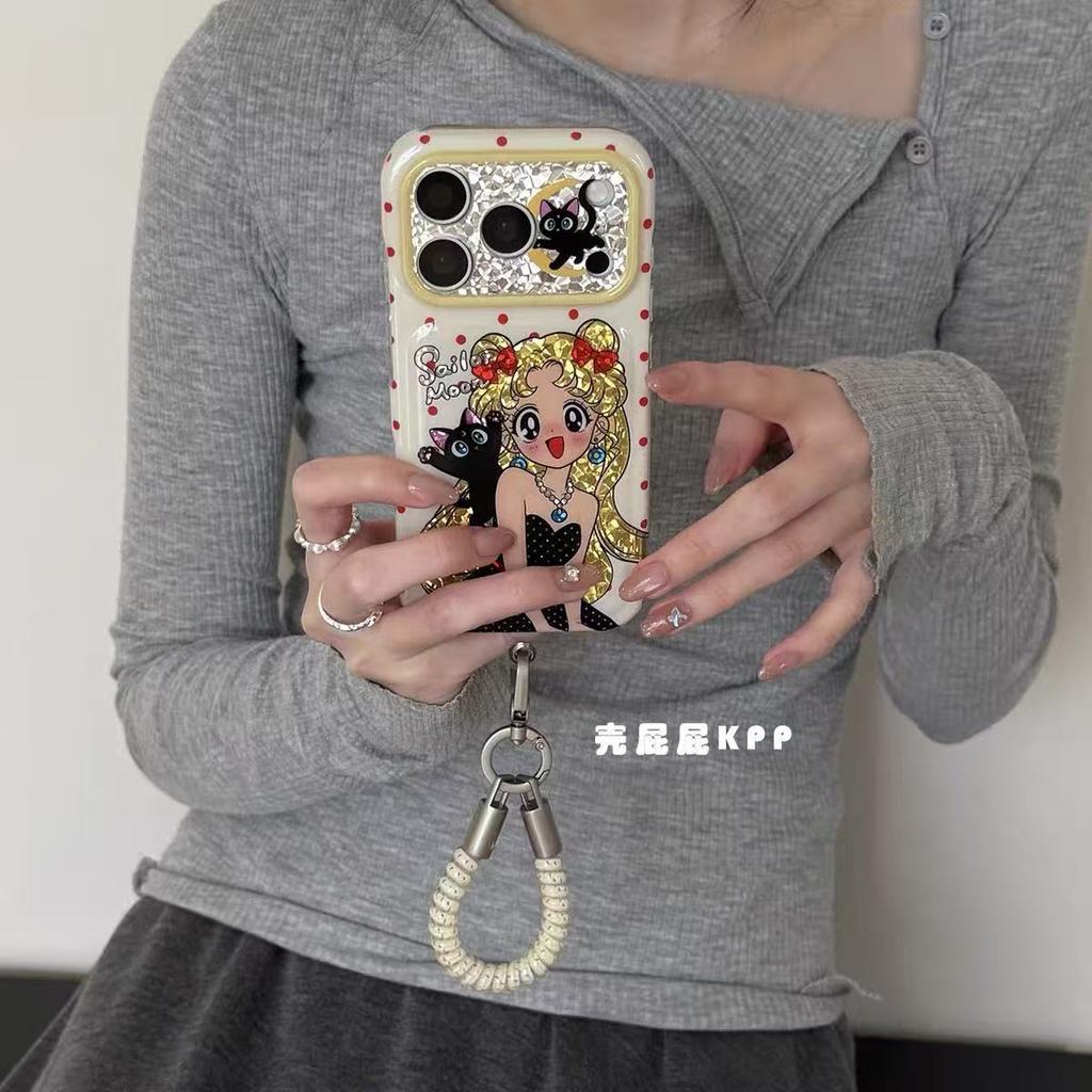 Playful cute cartoon girl ins15 for 17pro apple 17ProMax mobile phone case iPhone16Pro