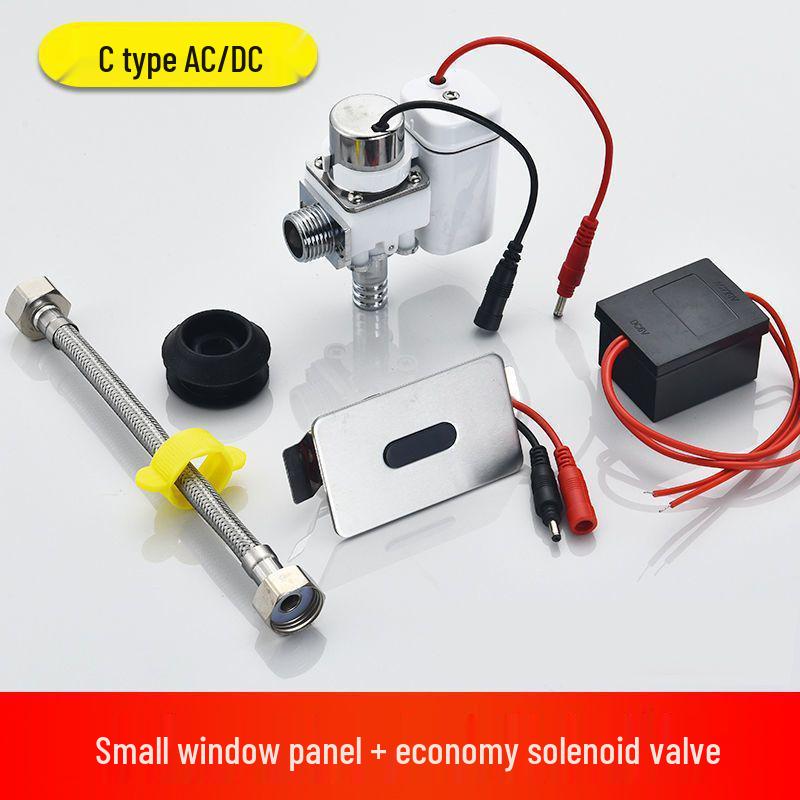 Automatic Urinal Flusher Kit: 6V Solenoid Valve & Battery Box with Sensor Accessories