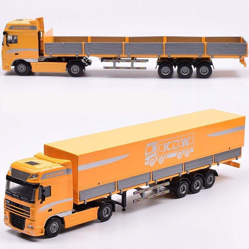 Stunning 150 Scale Diecast Alloy Transporter Truck For Kids Open-top Kdw Model