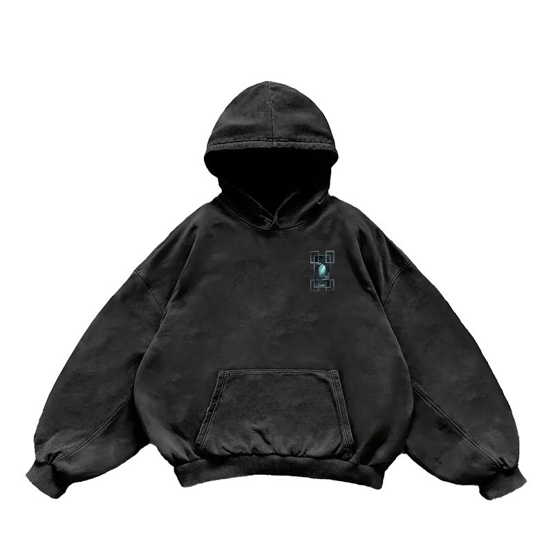 Tokitou Muichirou Print Hooded Anime Demon Slayer Streetwear Men Women Washed Cotton Hoodies Loose Pullover Harajuku Sweatshirt