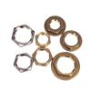 LOT10 1/8" 1/4" 3/8" 1/2" 3/4" 1"-2" BSP M6-M10 M12 M14 M16 M18 M20 M22 Female Brass Hex Lock Nuts