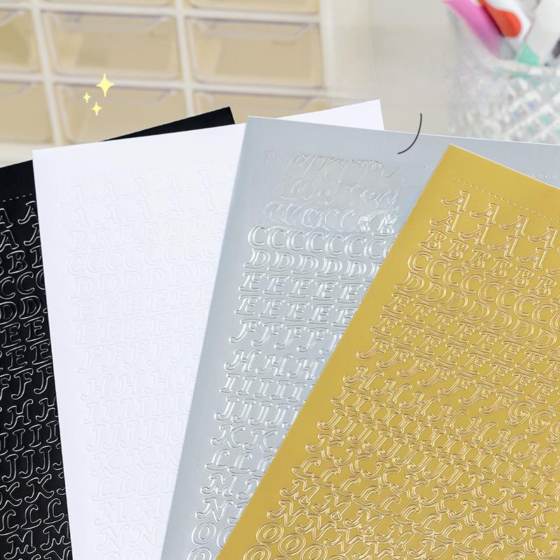 Waterproof PVC Hot Stamped Silver Flower Notebook Stickers