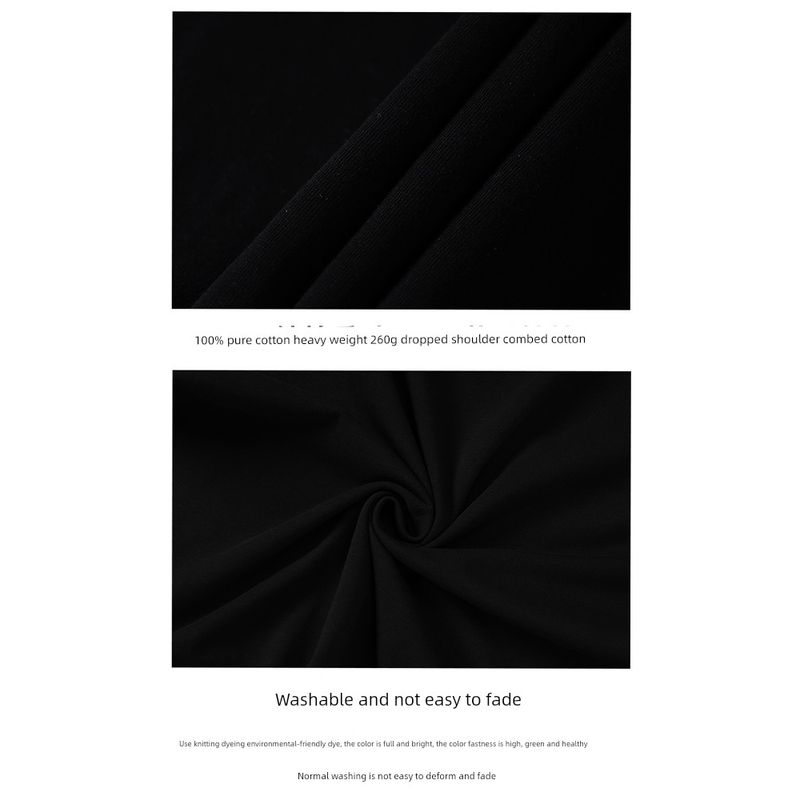 Wassup Heods Short-Sleeve T-Shirt for Men, Trendy Brand, Ins-Style, American Style, Heavyweight Pure Cotton, 2024 New Arrival Clothing