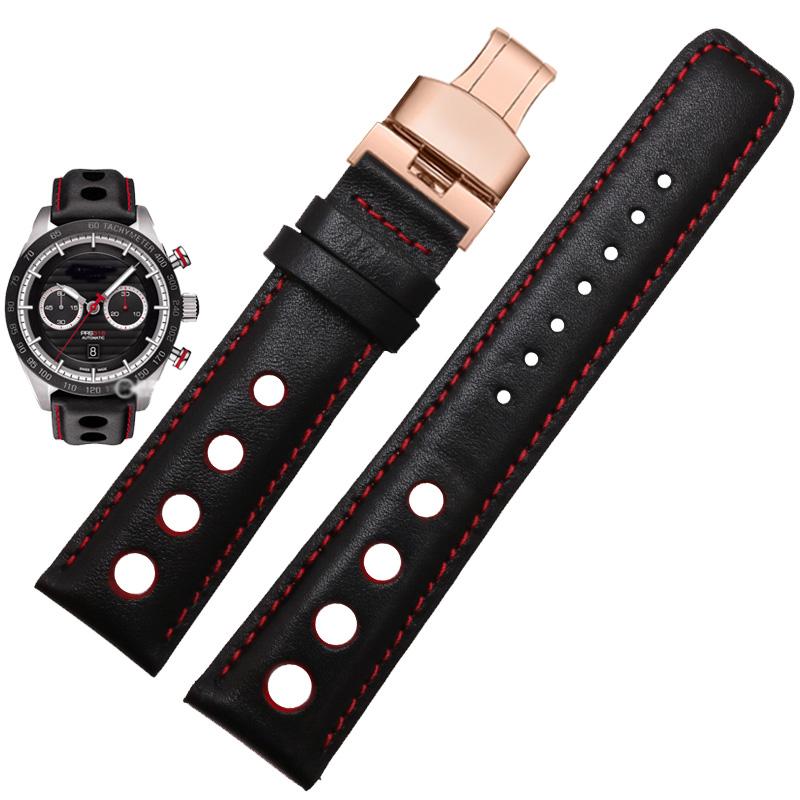 Echtes Lederarmband für Tissot Sports Racing Serie PRS516 T91 1853 Oberleder Rindsleder Uhrenarmband 20mm für chopin watchband