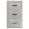 819424 vidaXL Buffet Gris béton 40x33x70 cm Bois d'ingénierie