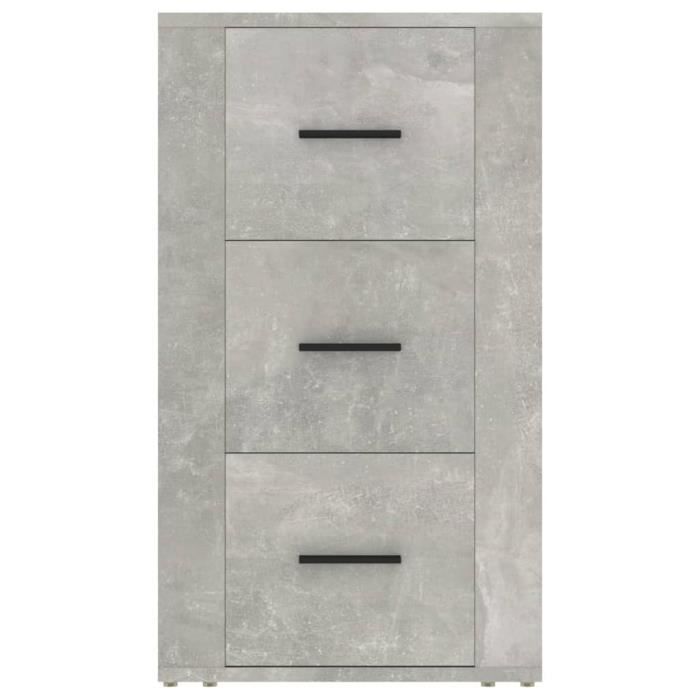 819424 vidaXL Buffet Gris béton 40x33x70 cm Bois d'ingénierie