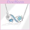 Ocean Theme Copper Turtle Pendant Necklace For Women With Wireless Symbol Design