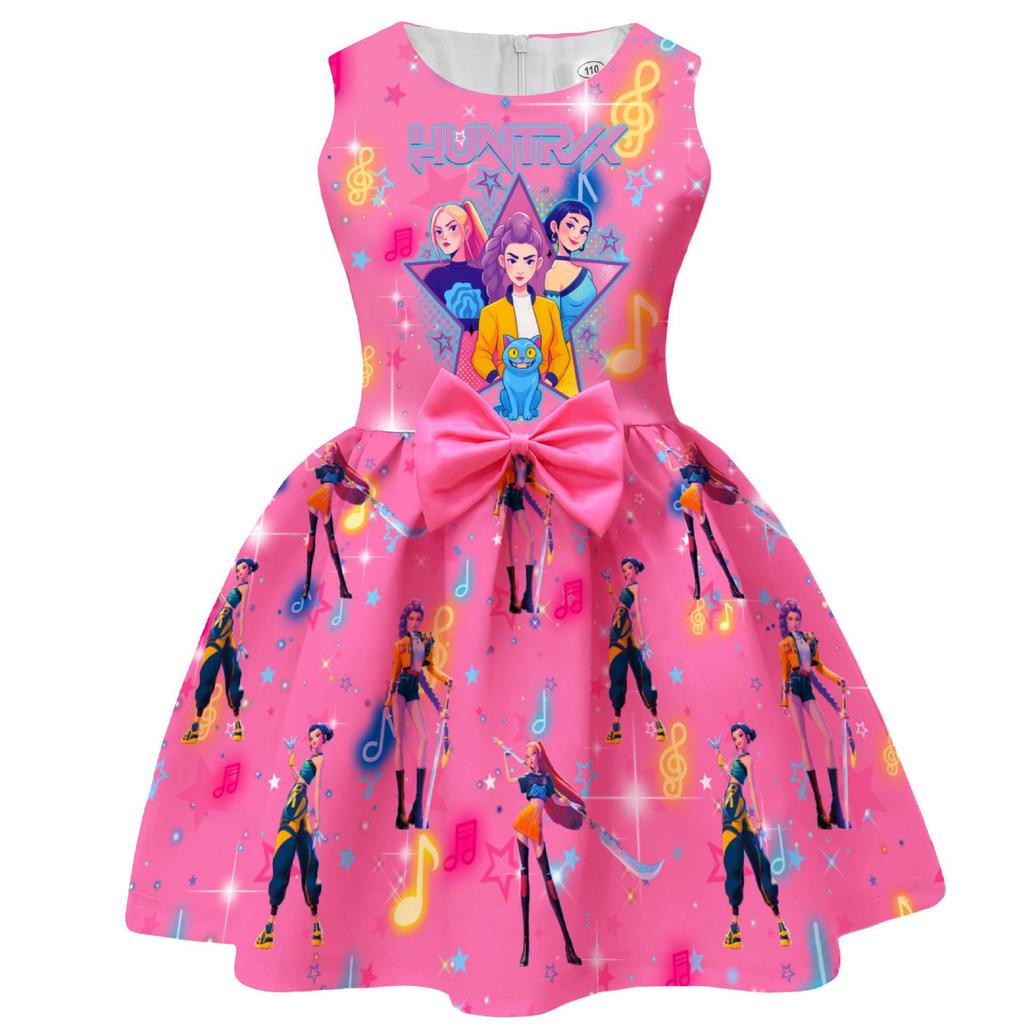 Em estoque: Vestido Formal com Saia e Laço Digital Print The Witcher Girls 94209