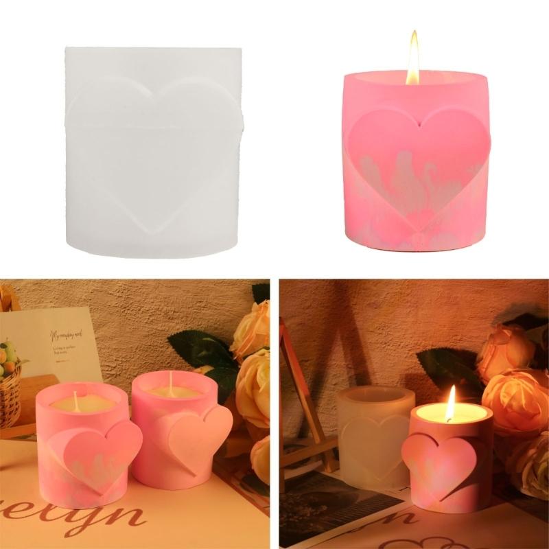 Formy na świece w kształcie serca Łatwe w użyciu Silikonowe foremki na świece Forma do odlewania żywicy Materiał silikonowy do ręcznego tworzenia DIY