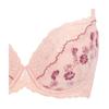 AMOSTYLE BY Triumph Entry Collection Cup Bra Panty Set M019 E70M 3/4 Bra, Cleavage-Enhancing & (Tender Flower), Women's, (Pink),