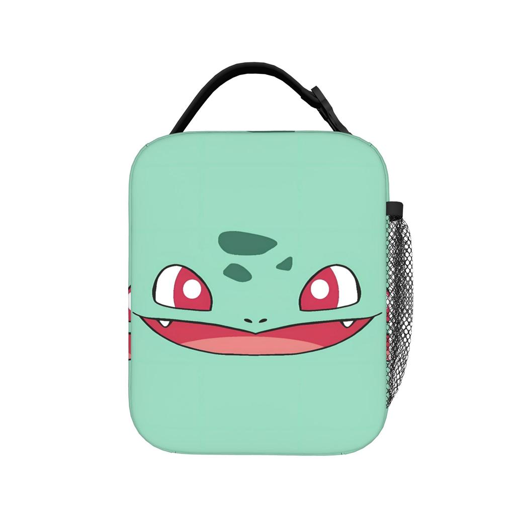 Bulbasaur Group Anime Lunch Bag School Portable Lunch Box For Girls Oxford Designer Cooler Bag