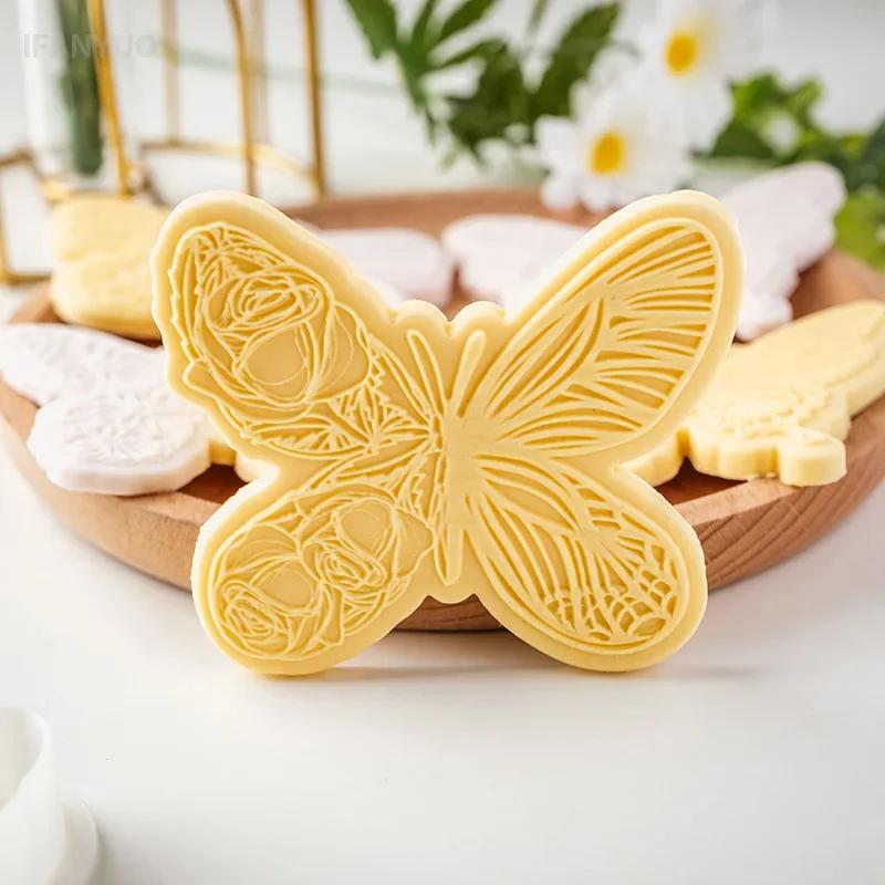 Butterfly Cookie Mold DIY Cupcake Fondant Embossing and Cutter Tools Butterflies Biscuit Mould Party Cake Decor Baking Supplies