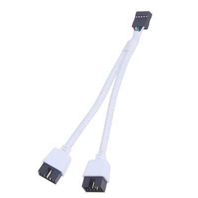 Audio-HD-Verlängerungskabel für PC DIY 15 cm Computer-Motherboard USB-Verlängerungskabel 9-polig 1 Buchse auf 2 Stecker Y-Splitter
