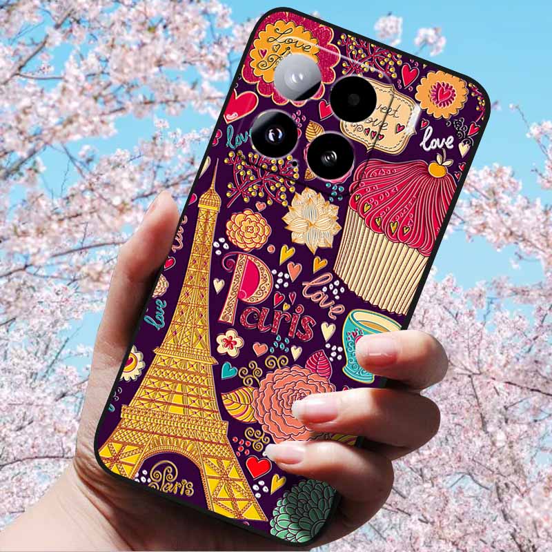 For Xiaomi 15 Pro 5G 6.73"Cases 3D Relief Soft Silicone Cover Retro Embossed for Xiaomi 15 5G Phone Mi 15pro 15 3D Soft TPU Case