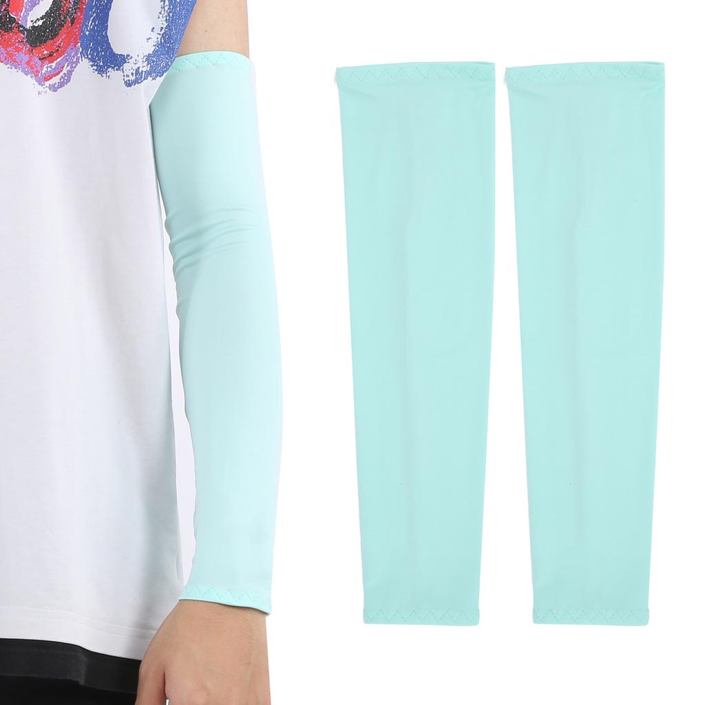 Summer Breathable Arm Ice Sleeve Outdoor Driving UV Protection Long Arm Band UnisexBlue