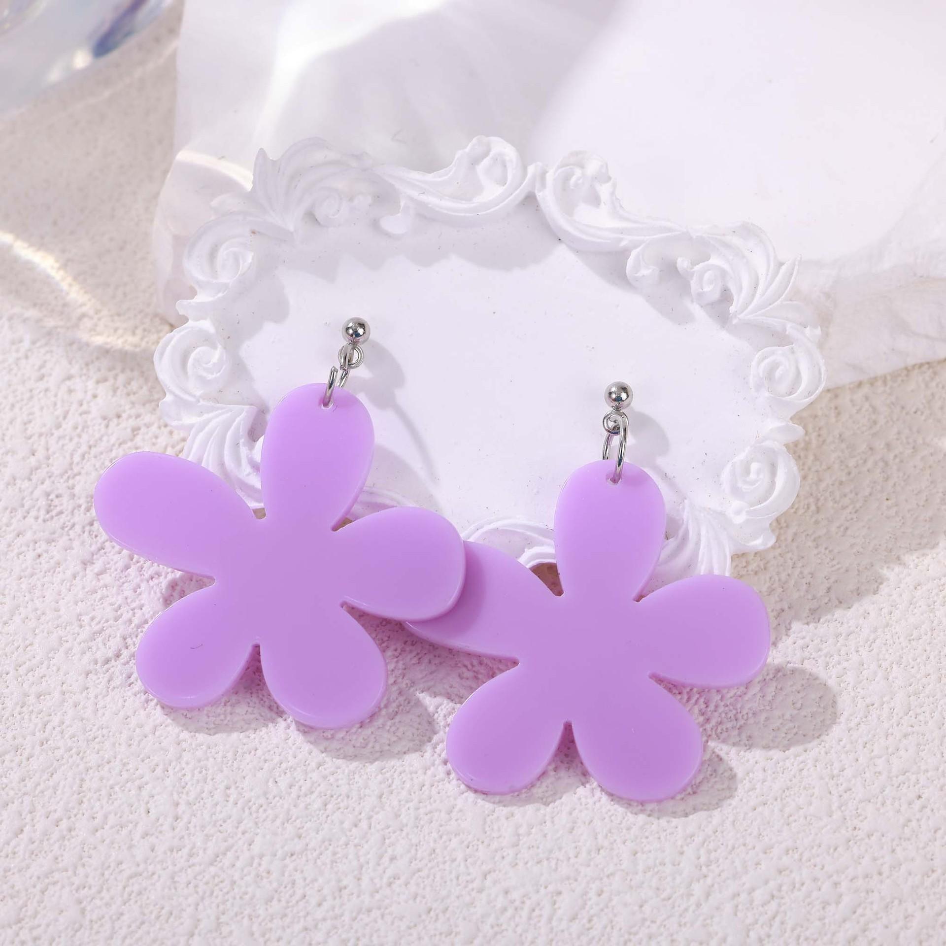 

Diy Jewelry Accessories Cloth Iron Spray Paint Girl S Heart Small Safflower Earrings Accessories Pendant Material темно-фиолетовый