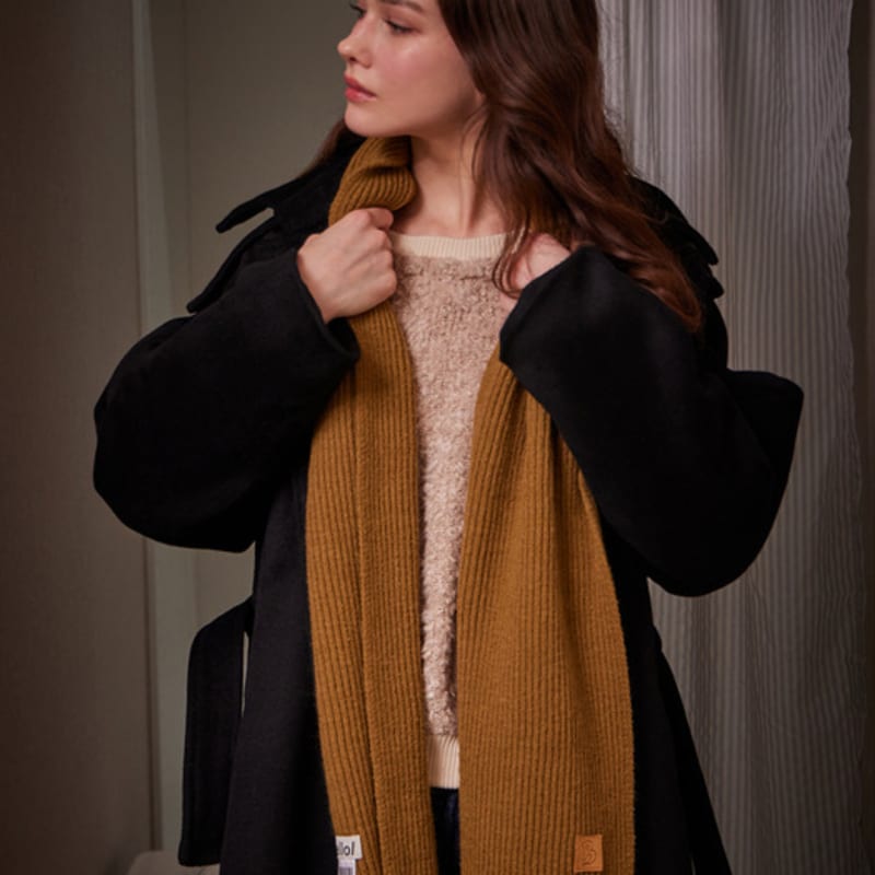 

BELLOL Basic Soft Logo Muffler Khaki Khaki