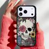 Skull With Roses Phone Case for iPhone 17 Air 16e 15 14 13 Pro Max Back Cover for 12 11 Pro Coque