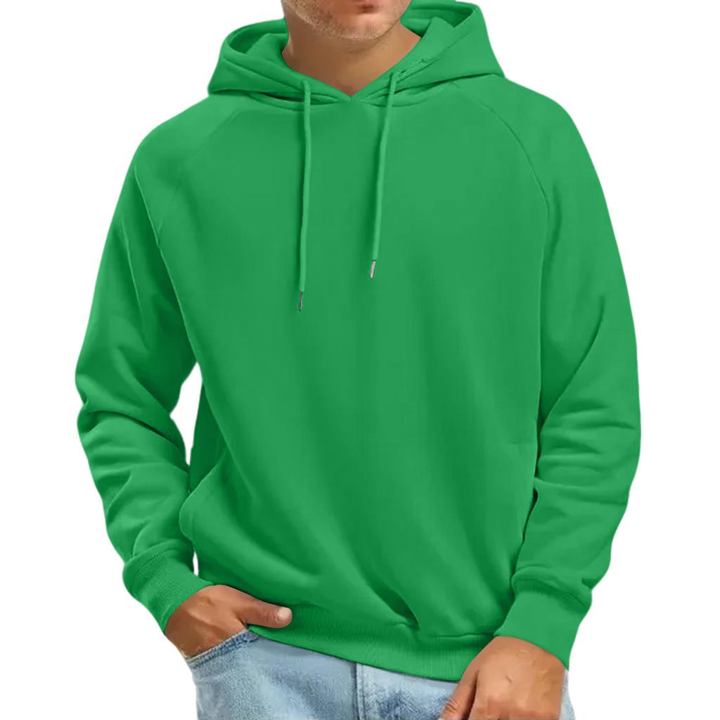 Men's Fashion Raglan Long Sleeve Hooded Sweatshirt