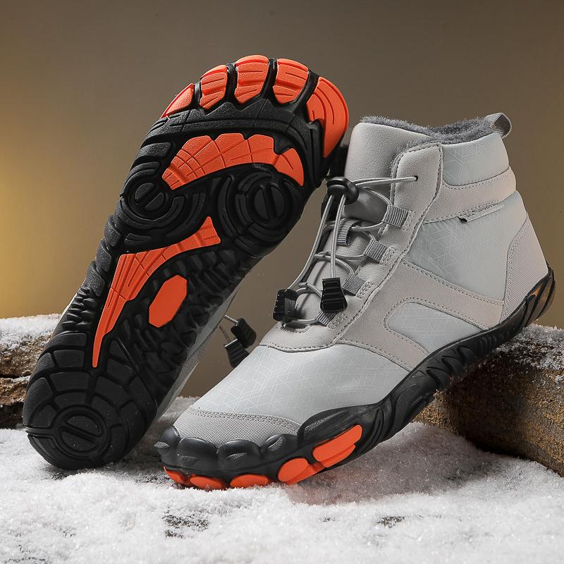 

Женские зимние ботинки для улицы, мужские черные, на широкую стопу, теплые, на хлопковой подкладке, походные ботинки для пары, больших размеров EU: 40 серый