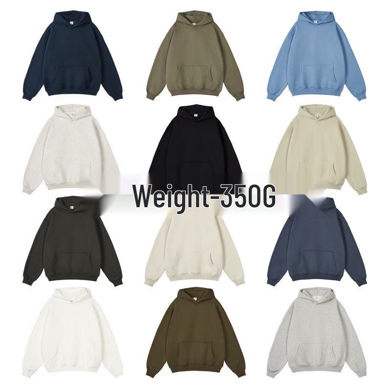 2025 Herren Oversize Dicker Hoodie, Mit Samt gefüttert, Herbst/Winter Kollektion, 350g Trendiger Amerikanischer Stil.
