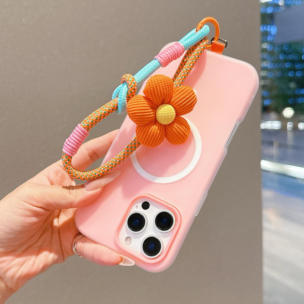 Fashionable Flower Mobile Phone Universal Lanyard, Wrist Short Lanyard, Multi-Functional Wrist Lanyard, Anti-Loss Ppendant