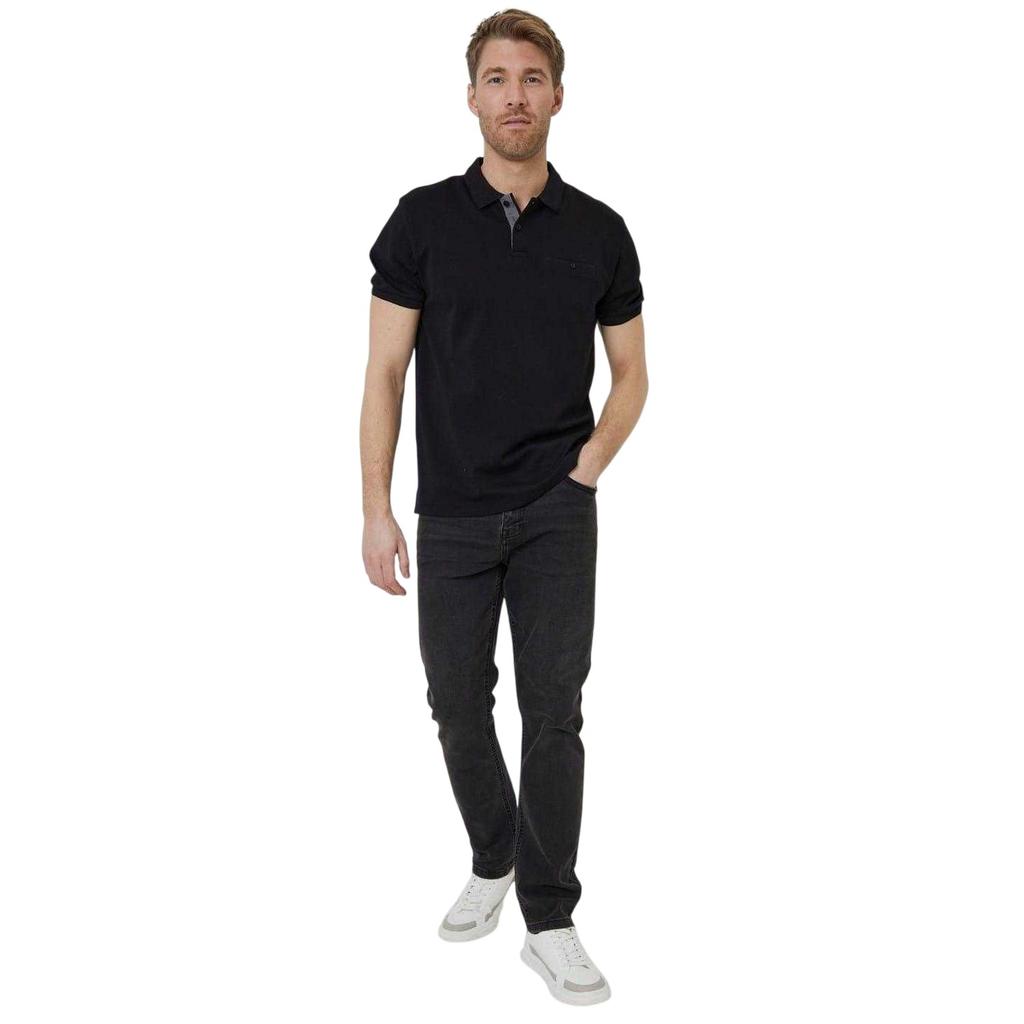 Polo da uomo a maniche corte arrotolate, regular, consumata