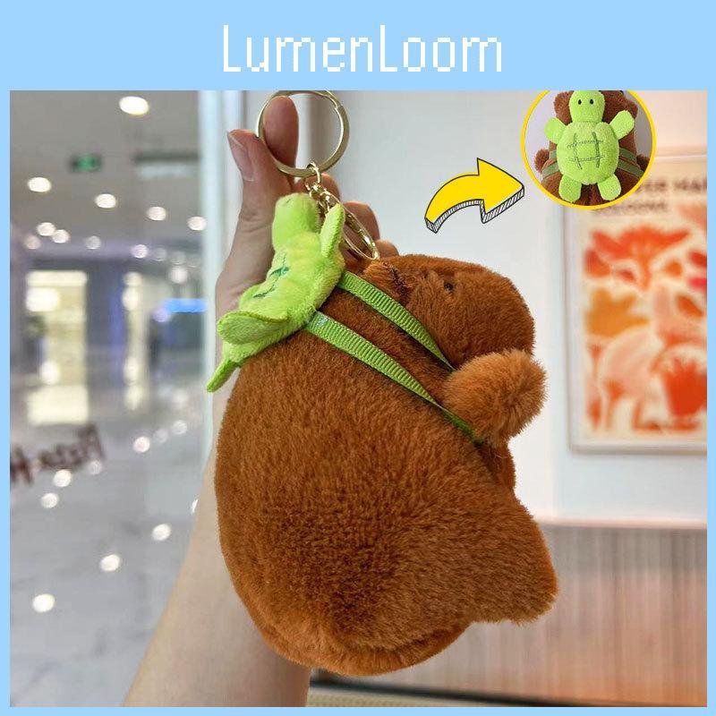 Breloc adorabil Capibara de pluș, Breloc drăguț în stil desen animat pentru toate ocaziile