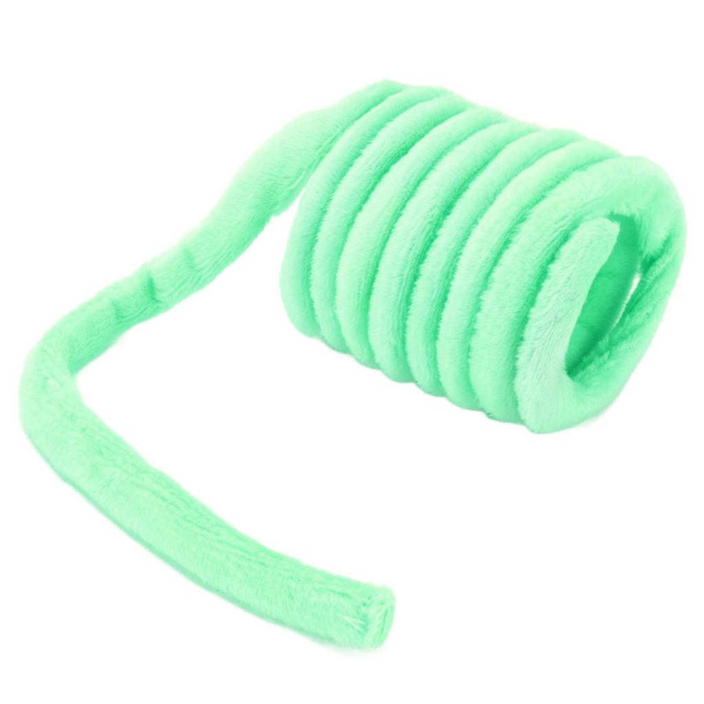 Cat Spring Toys Safe and NonToxic Chewable Improve Health Spring Plush Cat Toys for Kittens(Green )