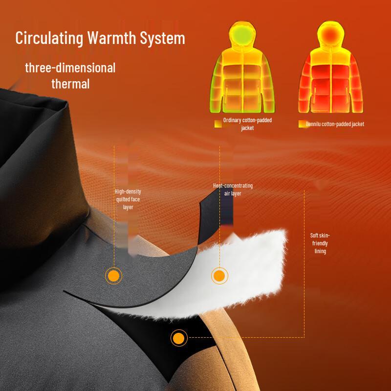 Baleno Men's Stand-Collar Padded Winter Jacket