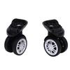 2pcs Luggage Suitcase Wheels Black Universal Rotation Quiet Double Row Casters for Spare Parts