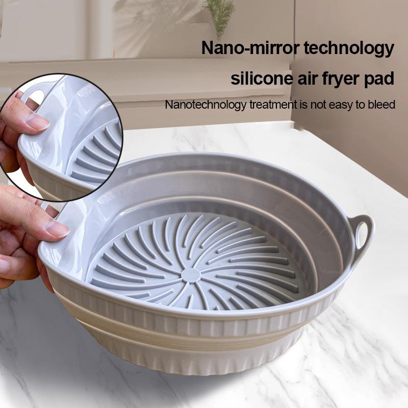 Air Fryer Mat Mmultifunctional Silicone Microwave Oven Baking Tray Mat Heat-resistant Reusable Foldable Space Saving Convenient
