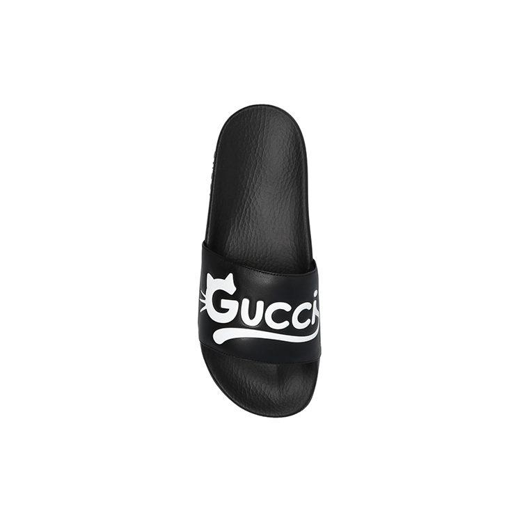 GUCCI Kitty Logo Slides Black Women's 659947 DIR00 1000