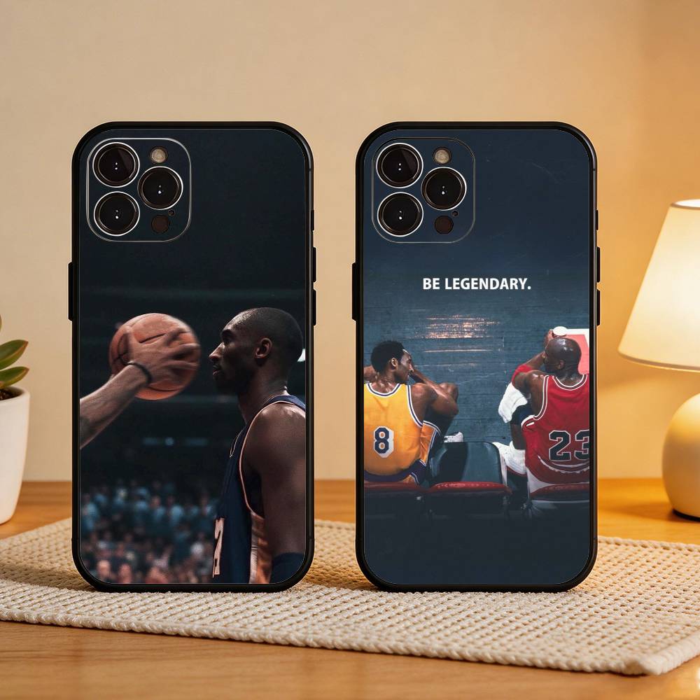 K-Kobe B-Bryant 24 Phone Case For iPhone17,16,15,14,13,12Plus,Pro Max,XS,5G Soft Silicone Black Cover