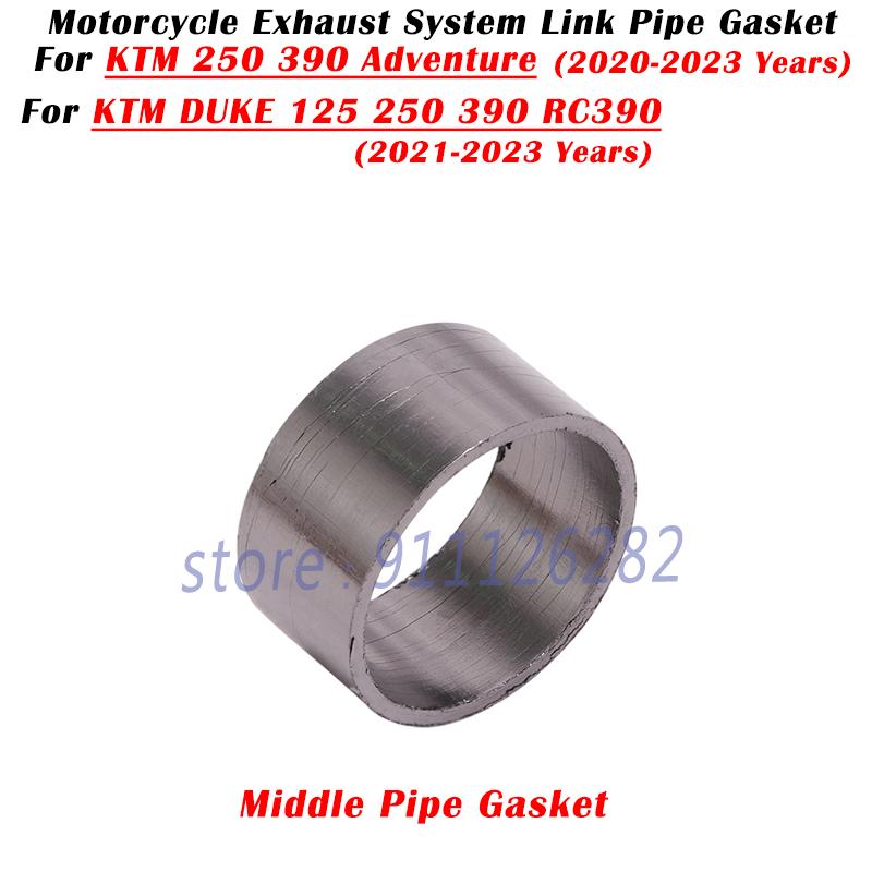 Slip On For KTM DUKE 125 250 390 Adventure 2020 2021 2022 2023 Motorcycle Exhaust Middle Link Pipe Gaskets Connecting Gasket