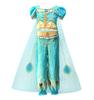 [Dressy Daisy] Toddler Girl Desert Princess Costume Cosplay Kids Skirt Princess Desert Prince Dress Halloween Costume Green Size 5-6 Years 115