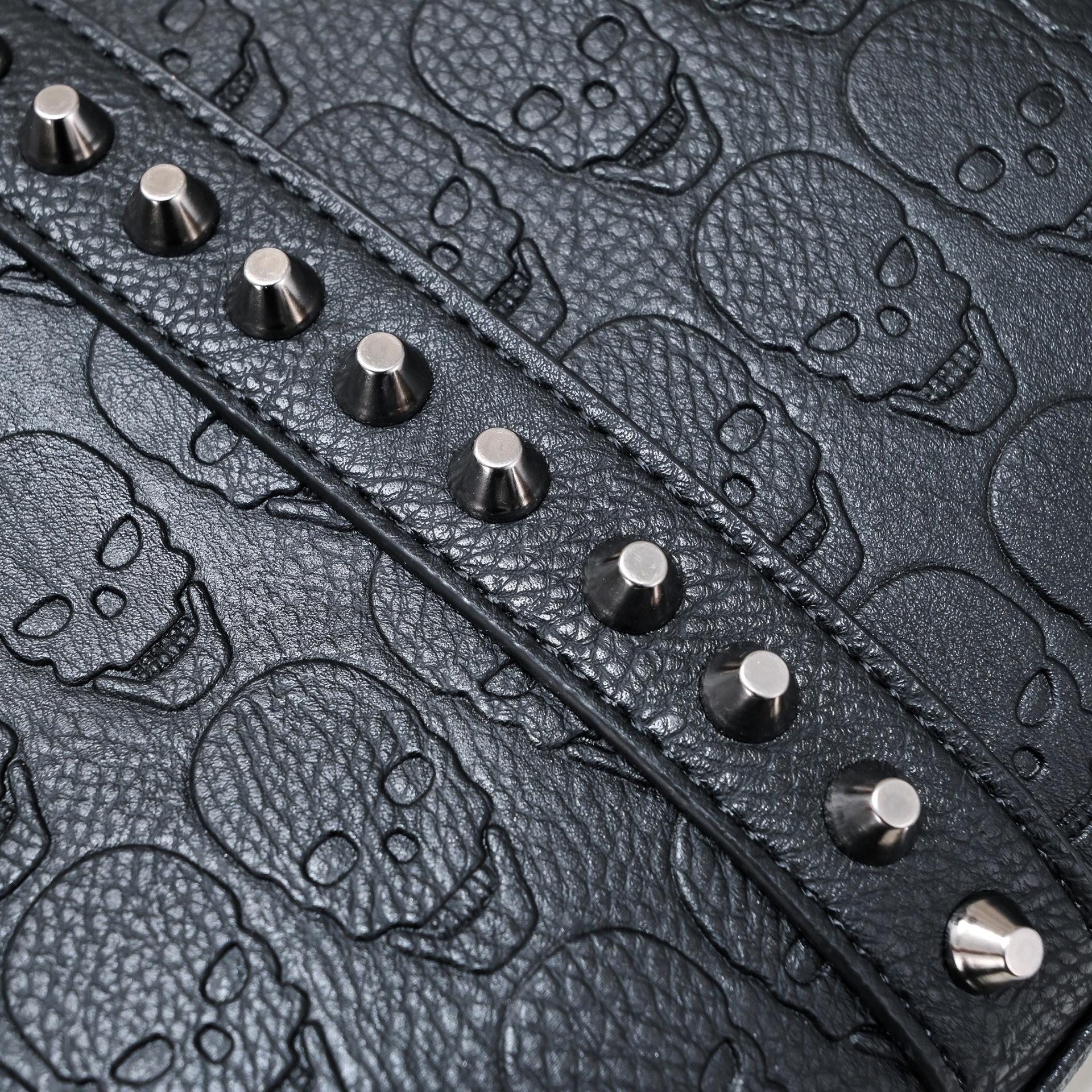 Jierotyx готический стиль Череп большая сумка для женщин стимпанк декор с шипами — фото 9