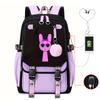 Personality Trend Cartoon Printing Double Shoulder College Style Student Leisure Schoolbag Multi-function Large Capacity