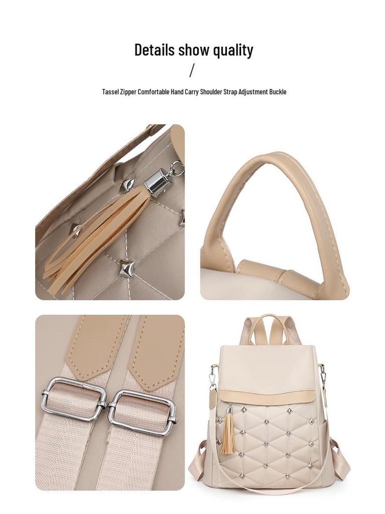 Korean-Inspired High-End Women's Urban Commuter Backpack - Fashionable & Spacious Schoolbag