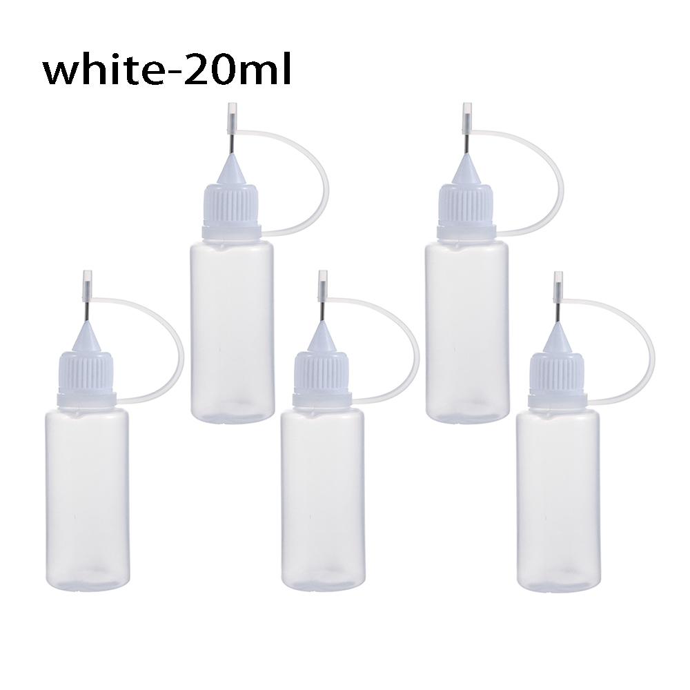 5pcs/set 5/10/20/30/50/100ML Needle Tip Glue Applicator Bottle for Paper Quilling DIY Scrapbooking Paper Craft Tool
