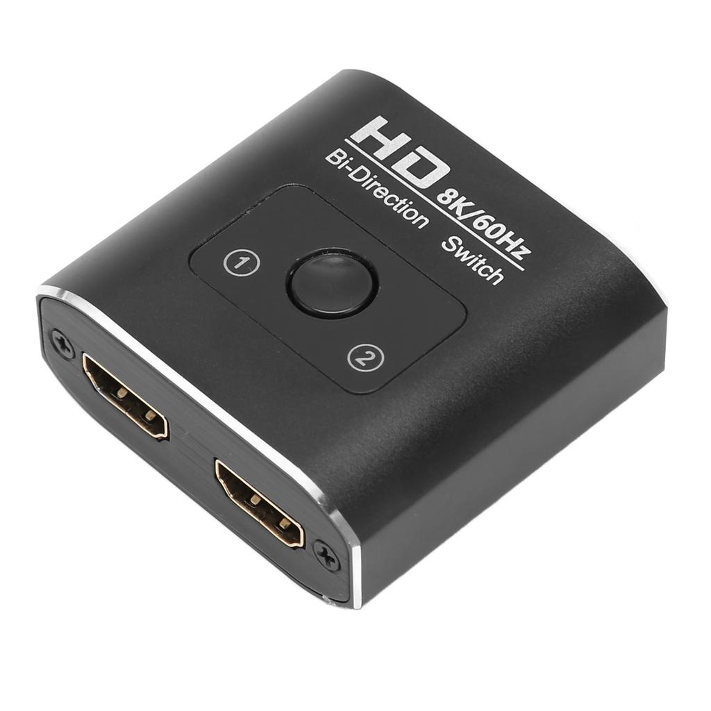 HD Multimedia Interface Switch 8K 60Hz Bidirectional 2 Ports 48Gbps High Speed Video Splitter for Xb