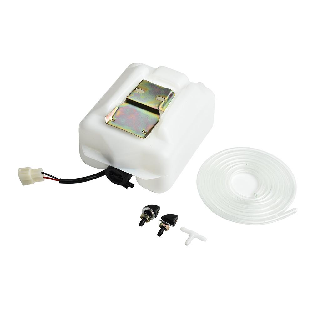 Rezervor de spălare a parbrizului mașinii cu 2 pini, rezervor pentru sticlă de apă, cu jet de furtun cu pompă de 12 V, accesorii universale de înlocuire
